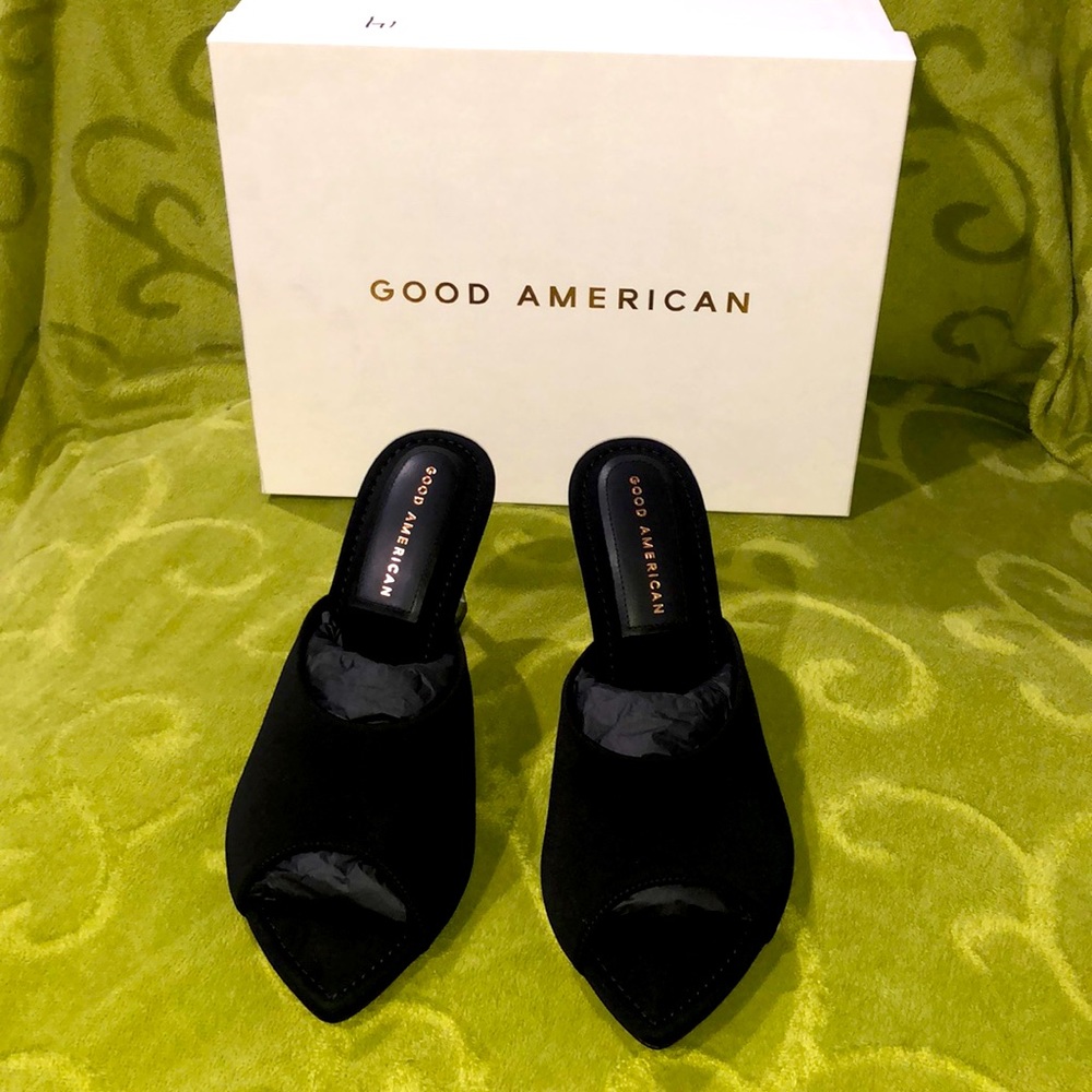 Good American Block Heels